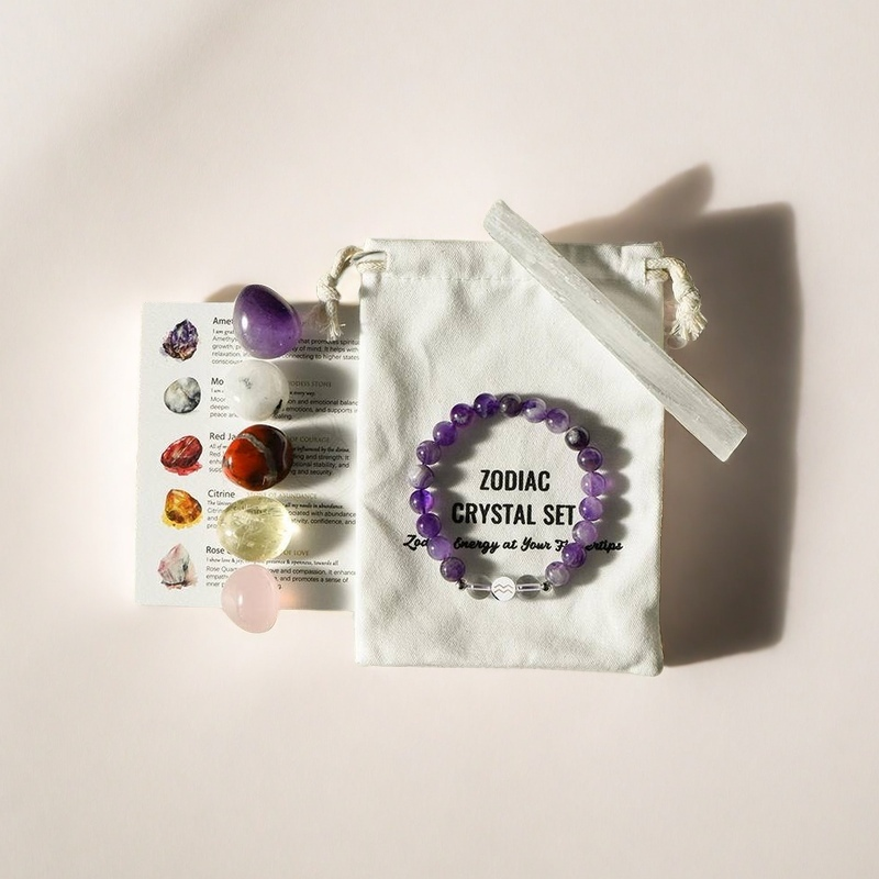 Zodiac Crystal Blind Box – Personalized Healing Stones & Bracelet Set