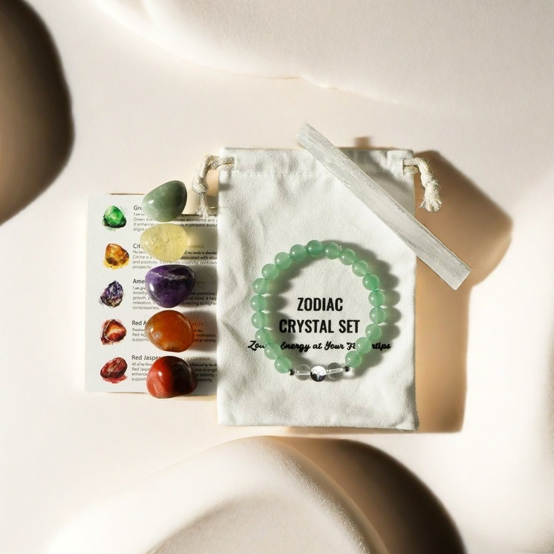 Zodiac Crystal Blind Box – Personalized Healing Stones & Bracelet Set